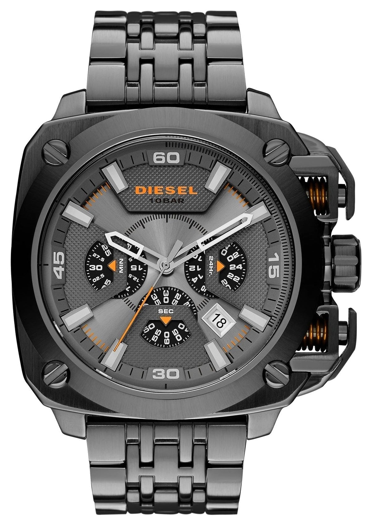 Diesel DZ7344 BAMF Chronograph Men's Watch - Gray Dial & Gray Stainless Steel Strap