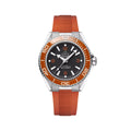 Omega Seamaster Planet Ocean 600M 42mm Watch - Black and Orange on Orange Rubber Strap