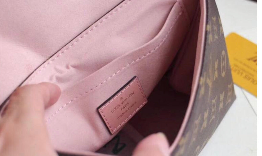 handbag pink and brown 21 cm